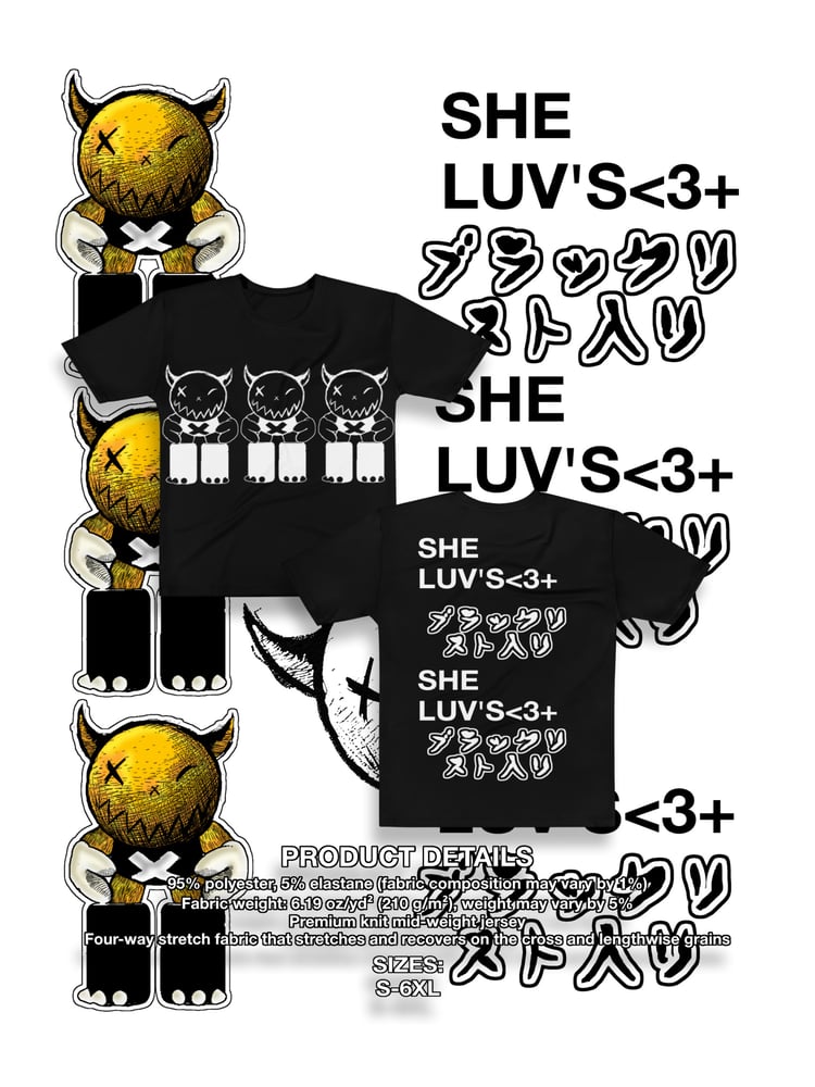 Image of TRADITIONAL SHELUV'S (JAPANESE) TEE B/W