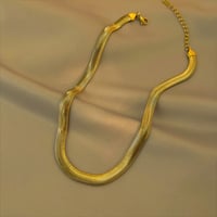 18K Gold Plated Omega Chain Necklace 