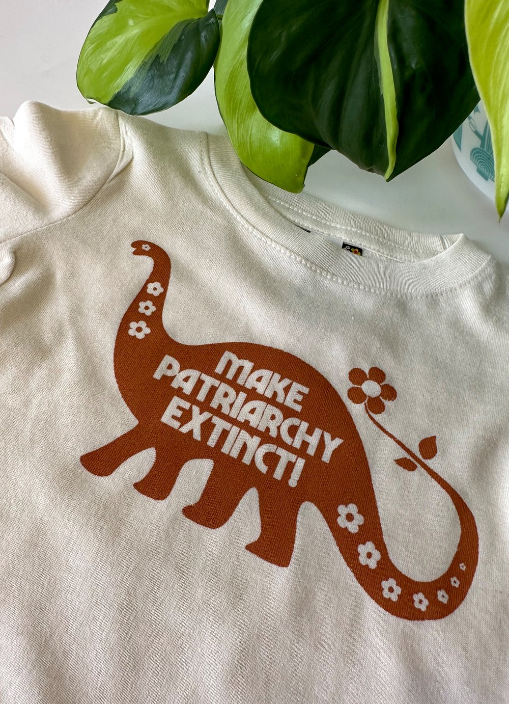 Make Patriarchy Extinct- Little Kids Dinosaur Tee