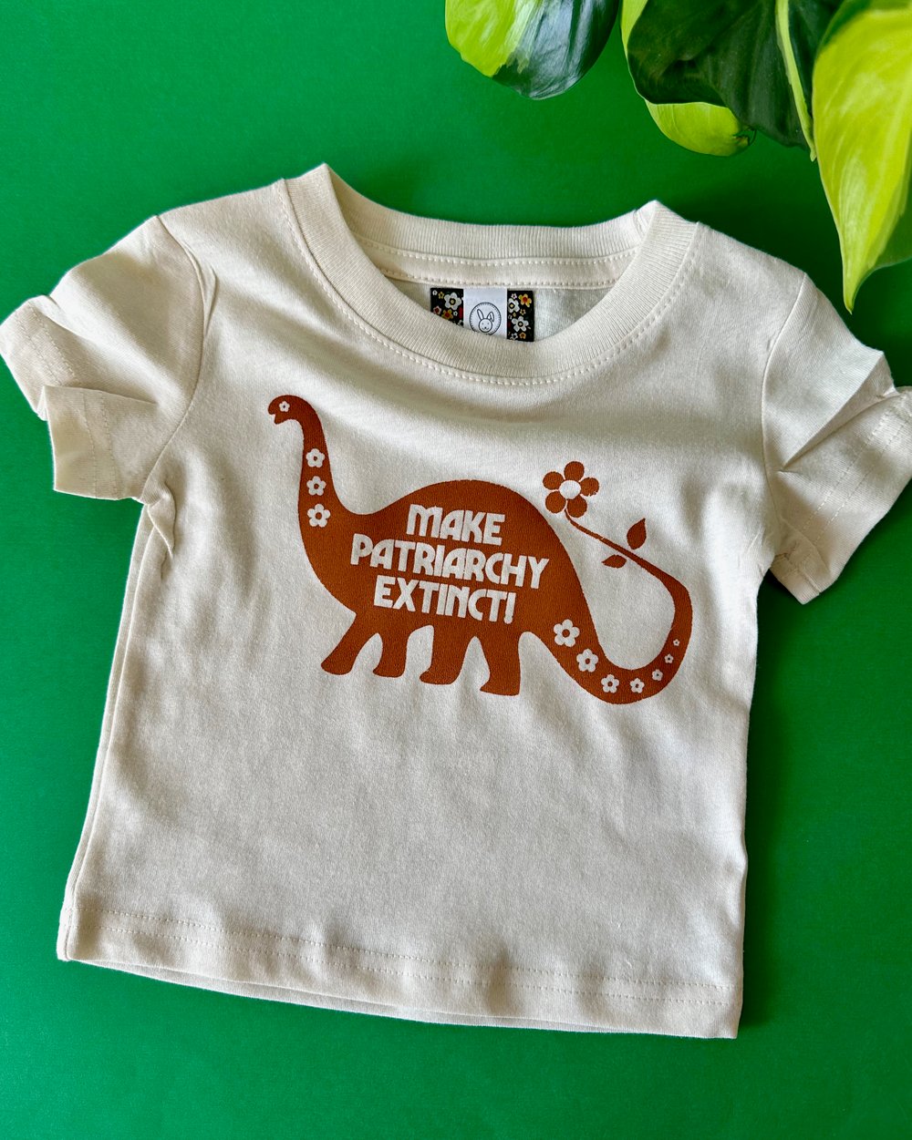 Make Patriarchy Extinct- Little Kids Dinosaur Tee