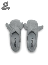 Image 2 of Grey Hoodie Flat Shoes “SLEEVE”