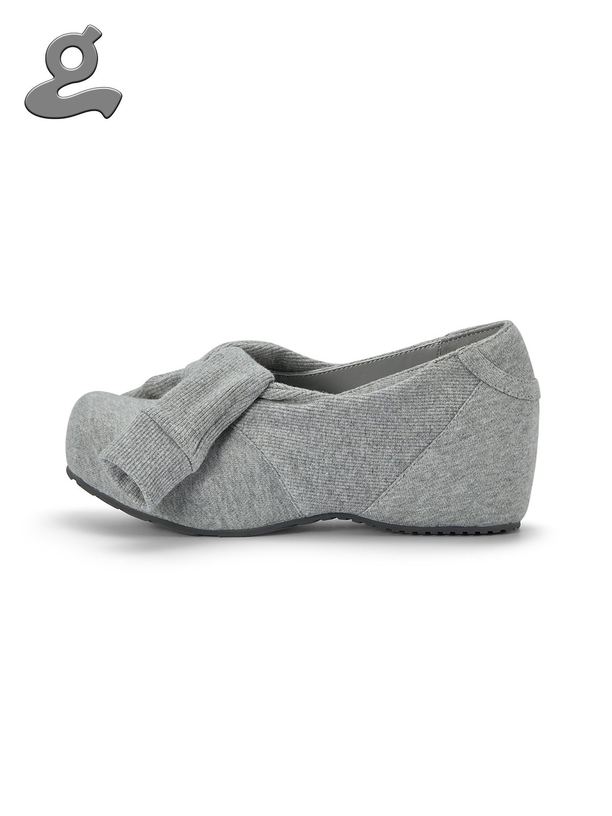 Grey Hoodie Flat Shoes “SLEEVE” | GRAPE