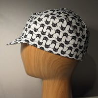 Cotton cycling cap - black and white cats