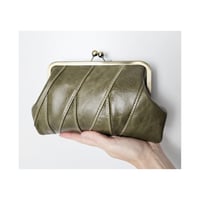 Image 1 of Moss Mosaic leather Clutch or Handbag