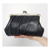 Image 2 of Mosaic Black Leather Handbag or Clutch