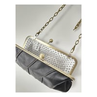 Image 4 of Mosaic Black Leather Handbag or Clutch