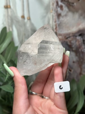 INCLUDED WATER CLEAR HIMALAYAN QUARTZ POINT C