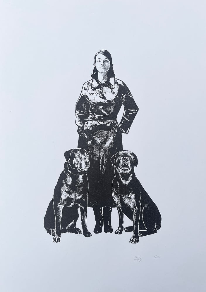 Image of 'HOUNDS OF HEAVEN' RISOGRAPH PRINT