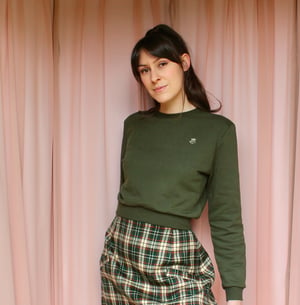 Image of Phuncle Cropped Jumper- Forest Green