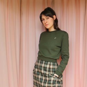 Image of Phuncle Cropped Jumper- Forest Green