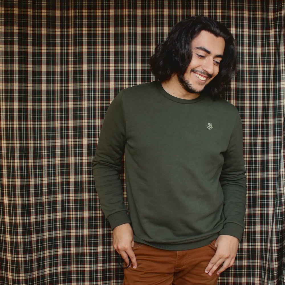 Image of Phuncle Classic Length Jumper - Forest Green