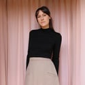 Ready to ship Phuncle Cropped Merino Turtleneck- Liquorice