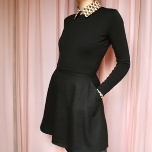 Image of Ready to ship Phuncle Long Sleeve Cropped Merino T Shirt- Liquorice