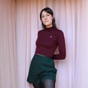 Ready to ship Phuncle Cropped Merino Turtleneck- Mulberry