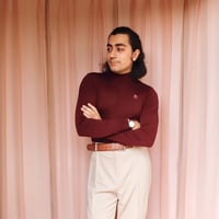 Image 1 of Ready to ship: S Phuncle Merino Turtleneck - Unisex/Masculine-Mulberry