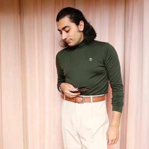 Image of Ready to ship Phuncle Merino Turtleneck - Unisex/Masculine-Forest Green