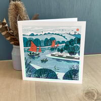 Image 1 of Coombe Creek Oyster Boats Greeting Card