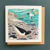 St Loy's Cove Oystercatchers Greeting Card