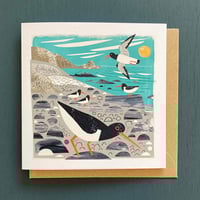 Image 2 of St Loy's Cove Oystercatchers Greeting Card