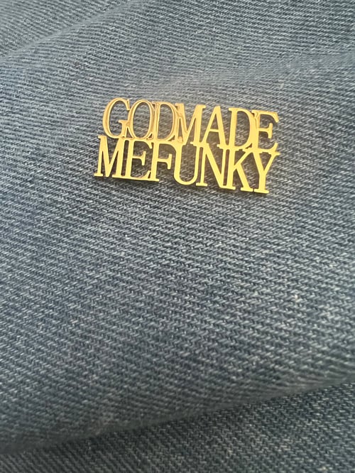 Image of Gold finish pin badge