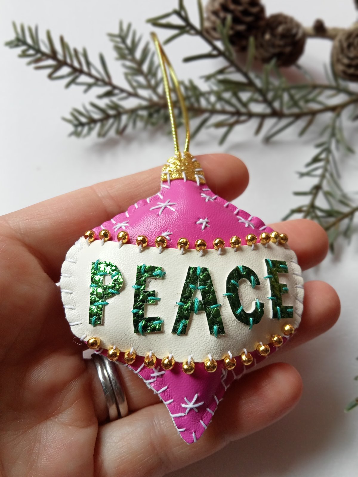 Image of Retro Peace Love Joy Decorations