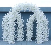 Image 1 of Wedding stage design 3 set arch , greenery backdrop and flowers  