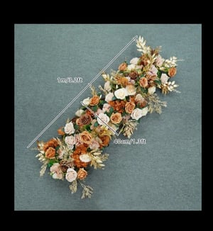 Image of Wedding stage design 3 set arch , greenery backdrop and flowers  