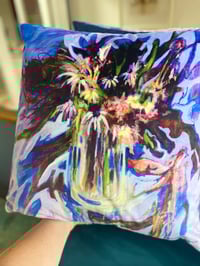 Rhapsody in Blue Velvet Cushion 