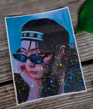 " Get Lit I.N. " Small Holo Glitter Art Print 4.25 x 5.5