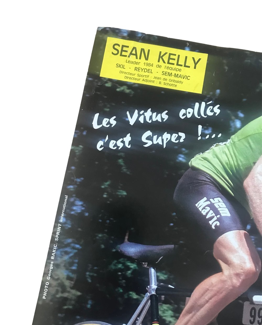 Rare advertising poster of Vitus brand ambassador Sean King Kelly