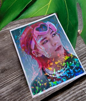 "Oddinary Hyunjin " Small Holo Glitter Art Print 4.25 x 5.5