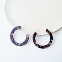 Image 5 of *NEW* Coral Statement Hoop Earrings