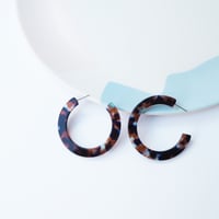 Image 2 of *NEW* Coral Statement Hoop Earrings