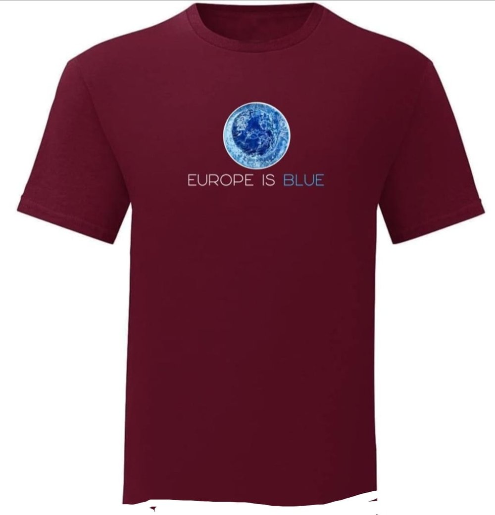 Maroon Cool. Europe is BLUE T-Shirt