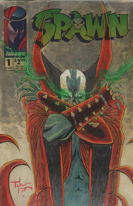 Image of SPAWN #1 PAINTED SKETCHCOVER