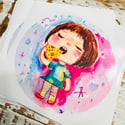 Eat Pizza - 3" round stickers