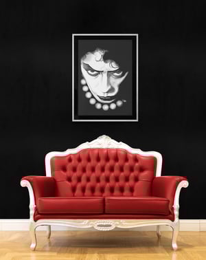 Image of PRINT - Frank N Furter, intense eyes. From "The Rocky Horror Picture Show".