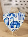 Blue rainbow mini bib