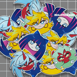 Image of Panty and Stocking Chibi Stickers