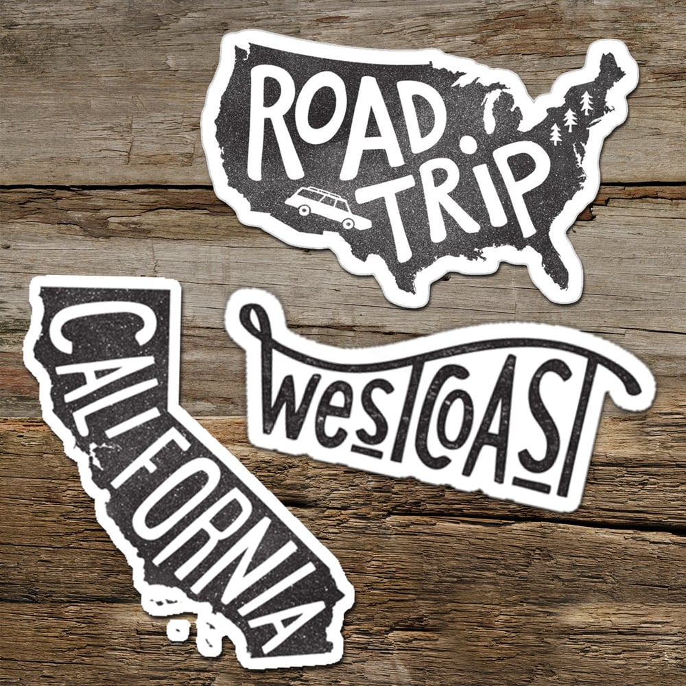 Image of Vinyl sticker - Roadtrip / Westcoast / California