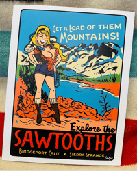 Image 1 of Sawtooth Mountains Fine Art Print