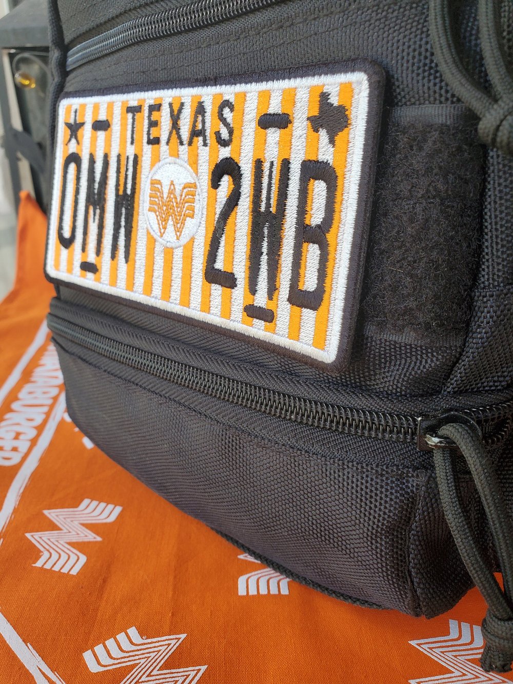 Whataburger License Plate Velcro Patch