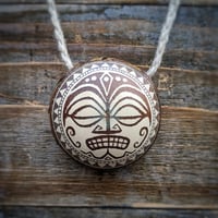 Image 1 of Tiki Face Pendant
