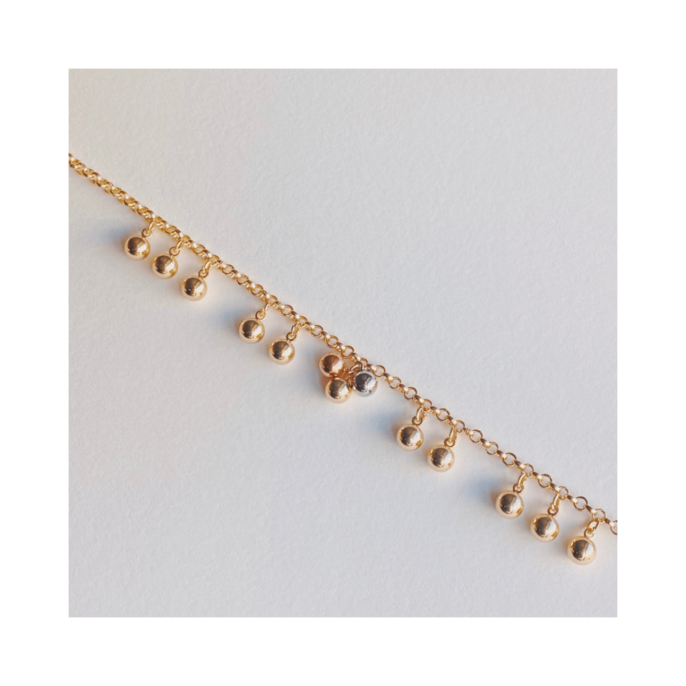 Image of 18K Tree Tone Anklet