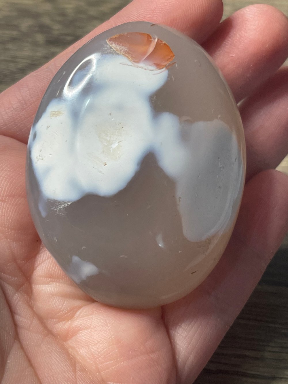 Image of Orca agate palmstone 