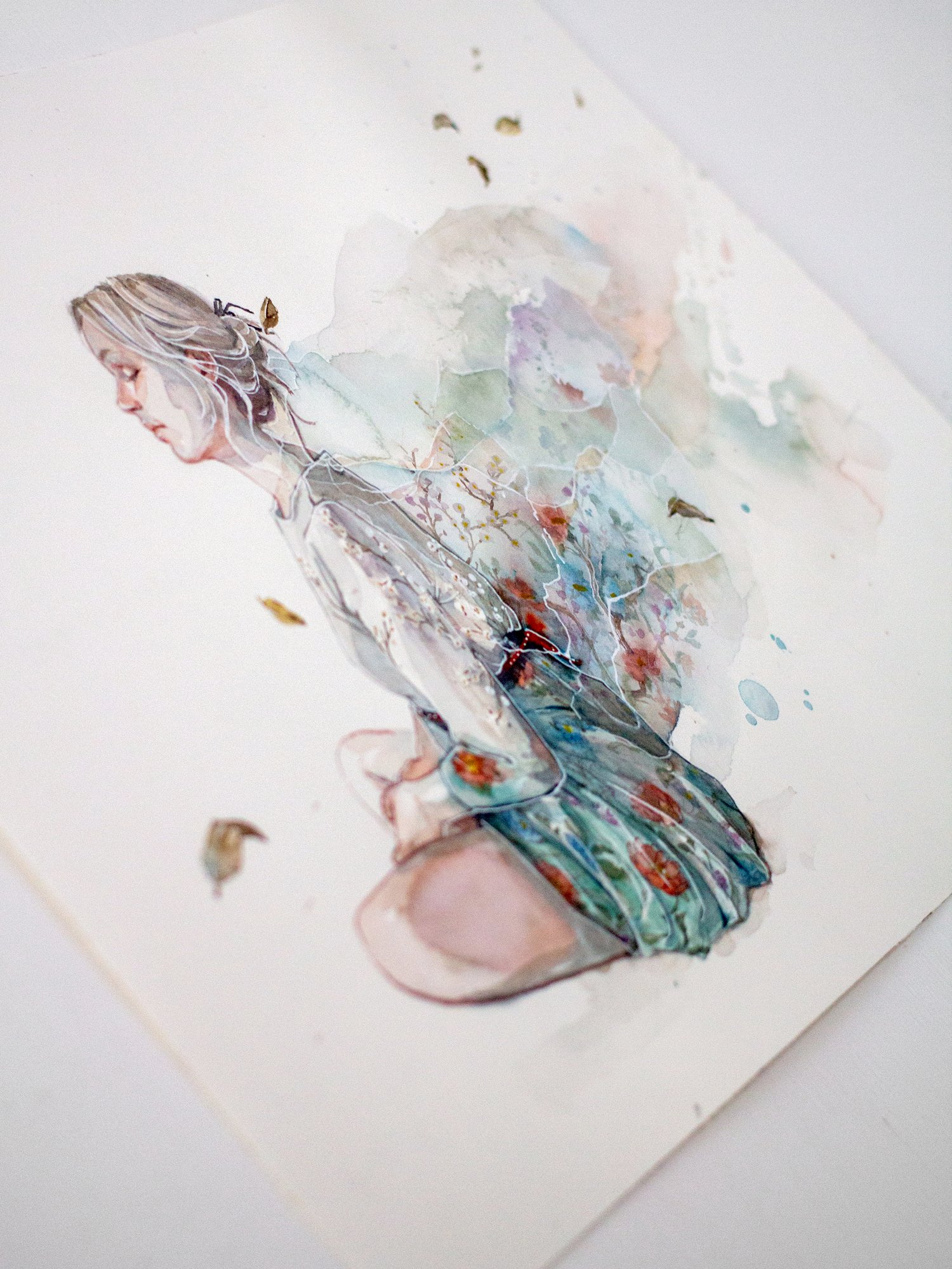 Agnes-Cecile the pleasure to stay motionless (40x30 cm)
