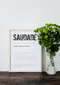 Image of Wall Print Decor "SAUDADE" meaningful portuguese word