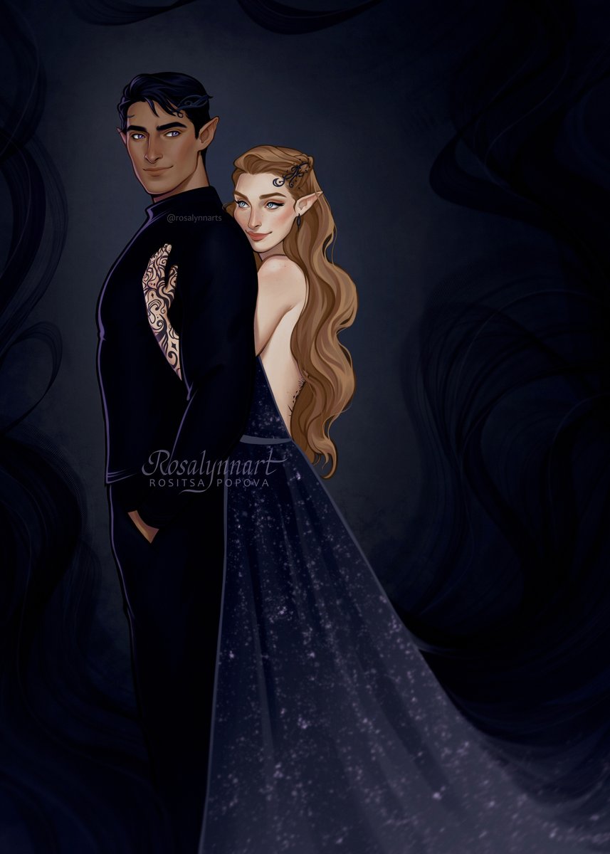 Feyre & Rhys Art Print | ACOTAR | RosalynnArt