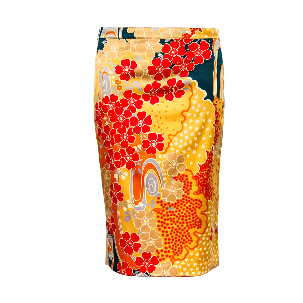 Image of Dolce & Gabbana 1998 Floral Pencil Skirt