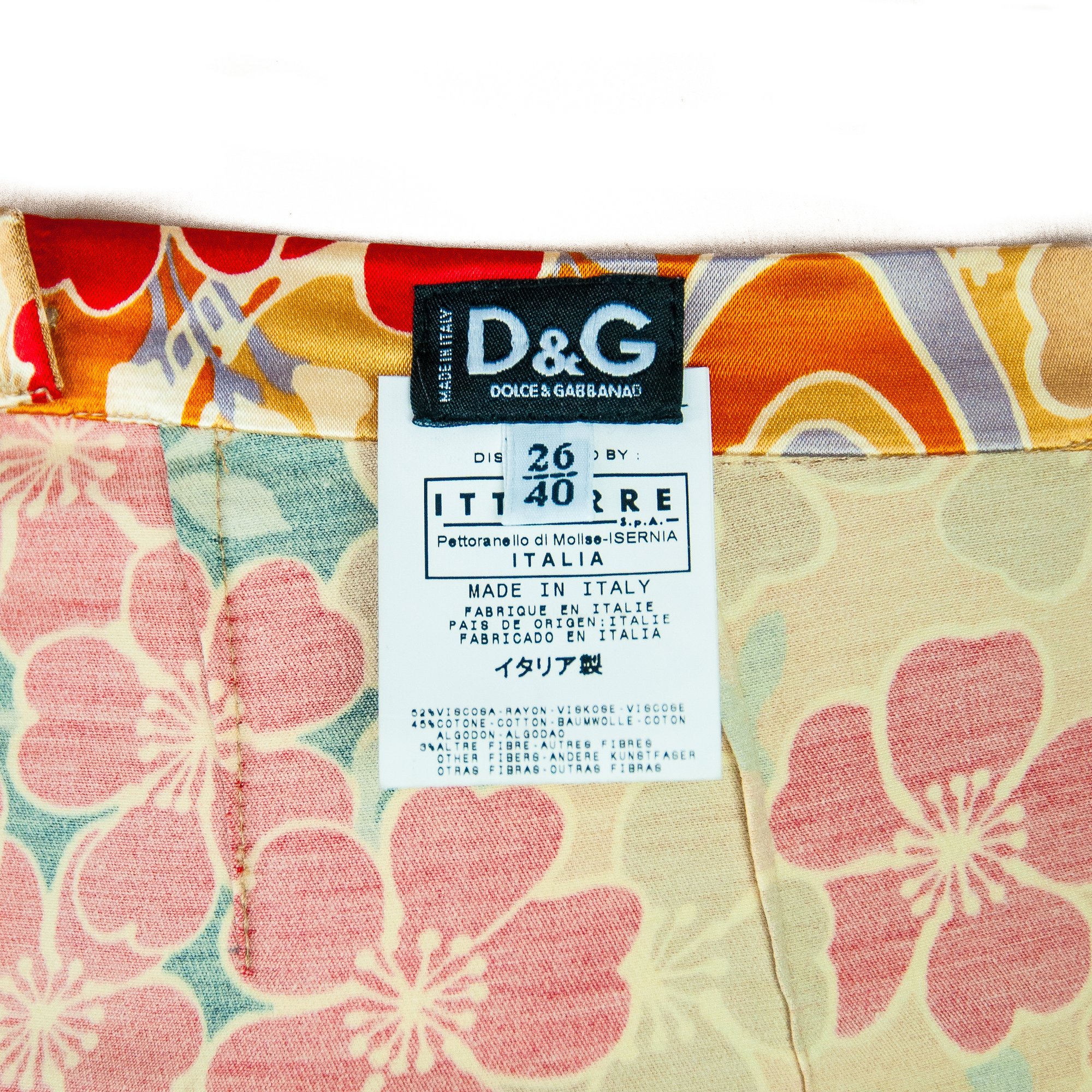 Image of Dolce & Gabbana 1998 Floral Pencil Skirt